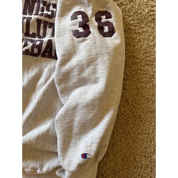 Vtg Minnesota Duluth Baseball Champion Reverse Weave Heather Gray XXL Crewneck - Picture 5 of 10